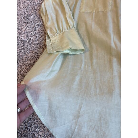 House of Harlow 1960 Women's Sheer Green Oversized Button-up Tunic Size XS NWT - Picture 2 of 11